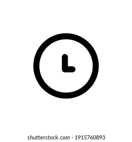 Clock Line Icon, Time Symbol. Editable Stroke. Simple Illustration Mobile Concept App Line Icon And Web Design. Editable Stroke. Design Template Vector