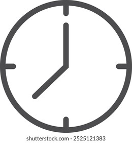 Clock line icon. Time symbol. Hour sign