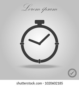 Clock line icon in trendy flat style isolated on background. Clock line icon page symbol for your web site design Clock line icon logo, app, UI. Clock icon Vector illustration.