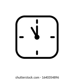 Clock line icon vector design