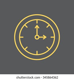 Clock line icon , Vector illustration flat design
