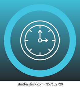 Clock line icon , Vector illustration flat design
