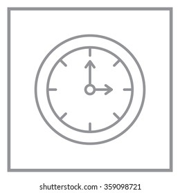 Clock line icon , Vector illustration flat design