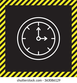 Clock line icon , Vector illustration flat design