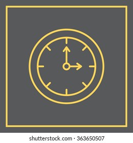 Clock line icon , Vector illustration flat design
