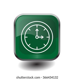 Clock line icon , Vector illustration flat design