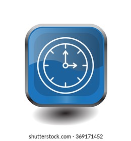 Clock line icon , Vector illustration flat design