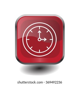 Clock line icon , Vector illustration flat design
