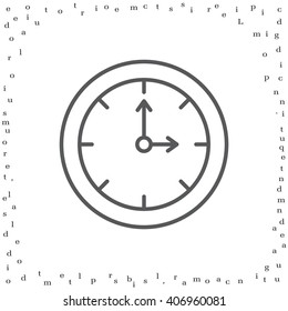 Clock line icon , Vector illustration flat design