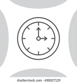 Clock line icon , Vector illustration flat design