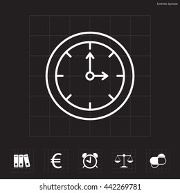 Clock line icon , Vector illustration flat design