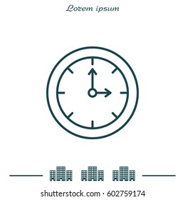 Clock line icon. vector illustration