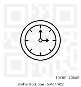 Clock line icon. vector illustration