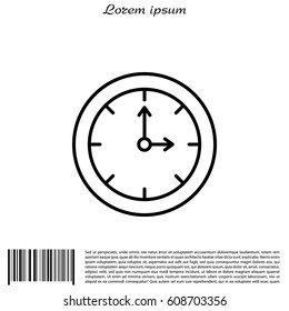 Clock line icon. vector illustration