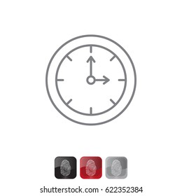 Clock line icon. vector illustration
