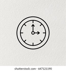 Clock line icon. vector illustration