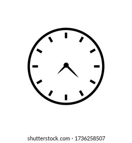 Clock line icon vector on white background