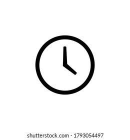 Clock line icon vector. Time icon symbol illustration