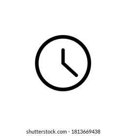 Clock line icon vector. Time icon vector design