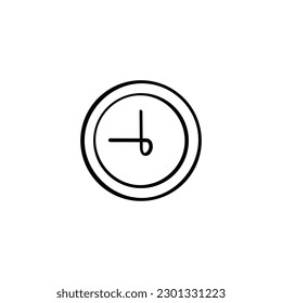 Diseño de iconos de estilo de línea de reloj
