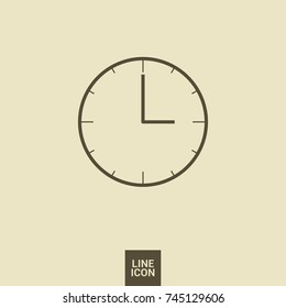 clock line vector icon
