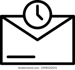 Clock Line Vector Icon Design