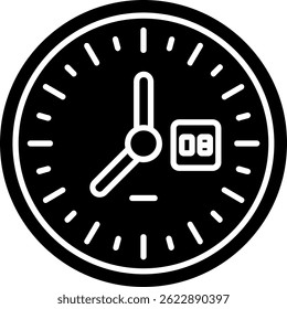 Clock Line vector Icon Design