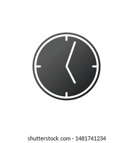 Clock, linear icon. Vector illustration isolated on white background.