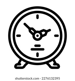 clock living room line icon vector. clock living room sign. isolated contour symbol black illustration