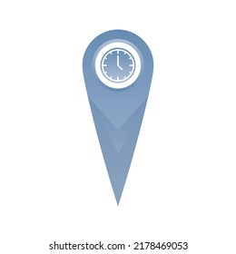 clock location logo gradient design template icon element