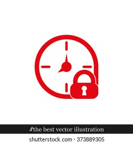 clock lock  icon 