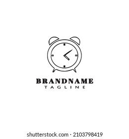 clock logo cartoon design template icon black modern isolated illustration