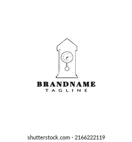 Clock-Logo-Design-Vorlage Symbol Schwarz, moderne Vektorgrafik