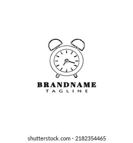 clock logo cartoon design template icon cute modern isolated vector illustration