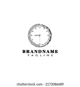 clock logo cute design template icon black modern isolated vector illustration