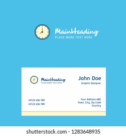 Clock  logo Design with business card template. Elegant corporate identity. - Vector
