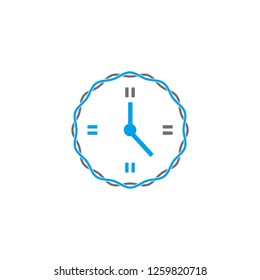 clock logo design , circle logo , icon , vector , hours logo