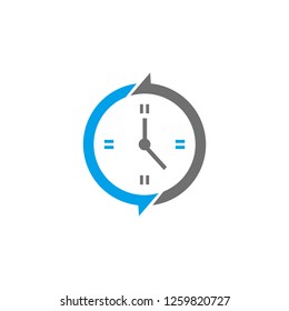 Clock Logo Design , Circle Logo , Icon , Vector , Hours Logo