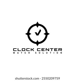  clock logo design for company or etc