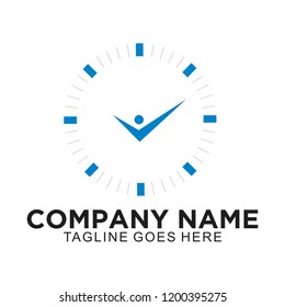 Clock logo design concept and icon