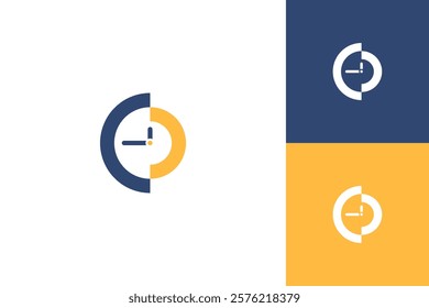 clock logo design concept, simple logo template and icon