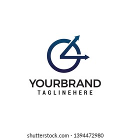 Clock logo design concept template vector
