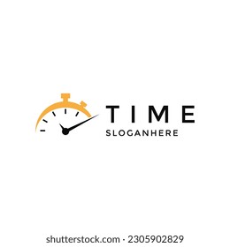 Clock logo design modern creative idea
