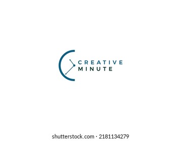 Clock logo design modern flat creative. Clock Vector