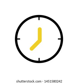clock logo design shows time