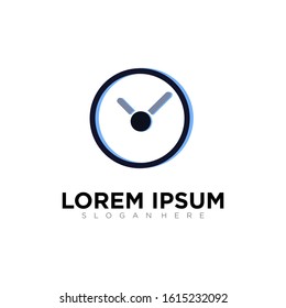 clock logo design vector art