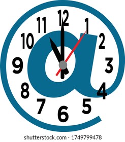 Clock logo design vector stock