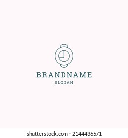 Clock logo icon design template vector illustration