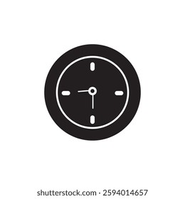 clock logo icon illustration flat