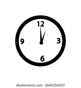 clock logo icon illustration  flat